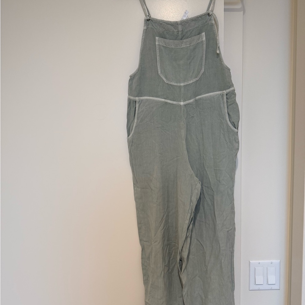 RVCA Light Green Overalls with Front Pocket
